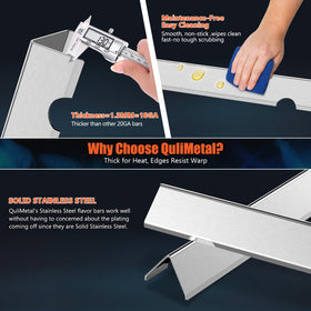 QuliMetal heat distribution optimization reduces flare-ups on Weber Genesis II grills.