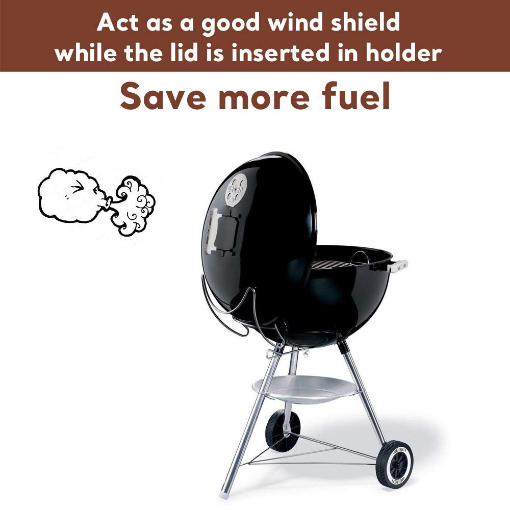QuliMetal lid holder provides wind protection for the lid and fire