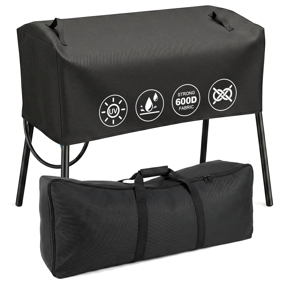 QuliMetal patio cover for Camp Chef 3-burner stoves protects against rain and dust.