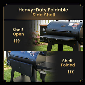 QuliMetal sturdy side hooks keep tongs and spatulas within easy reach.