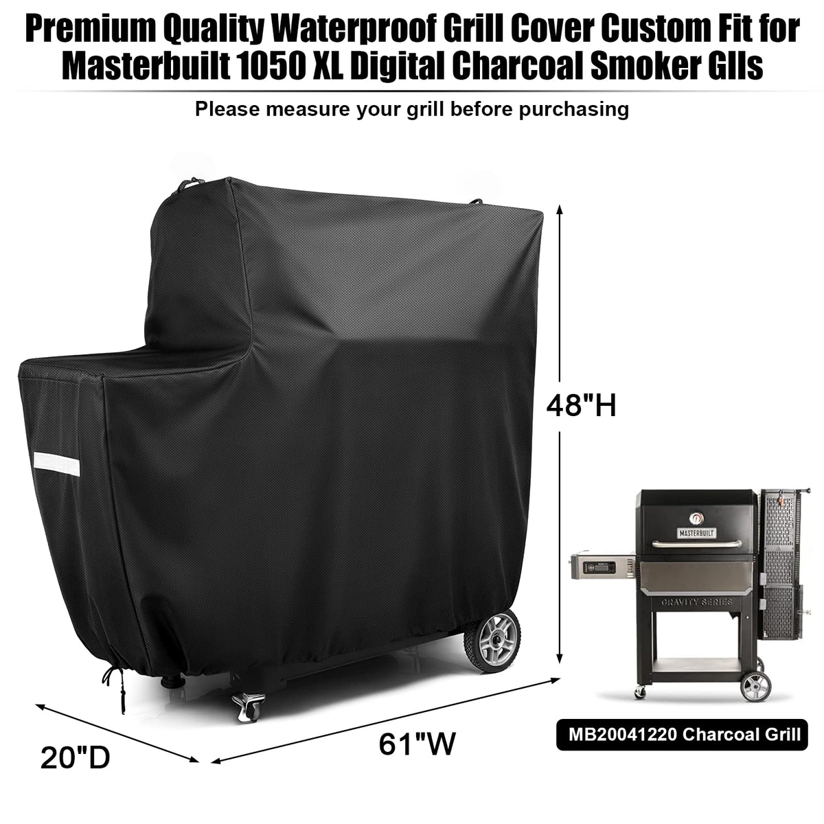 QuliMetal 1050 cover with waterproof interior guards the grill from moisture