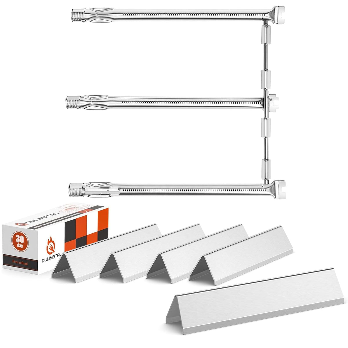 QuliMetal Spirit E310 left burner assembly delivering even heat for consistent searing.