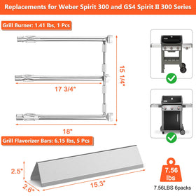 QuliMetal Spirit E310 right burner assembly for reliable flame coverage and even cooking.