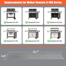 Stainless steel construction ensures durable performance on Weber Genesis II 400 Series
