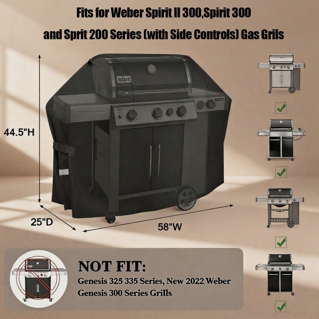 QuliMetal upgraded 600D fabric protecting grill against sun and rain