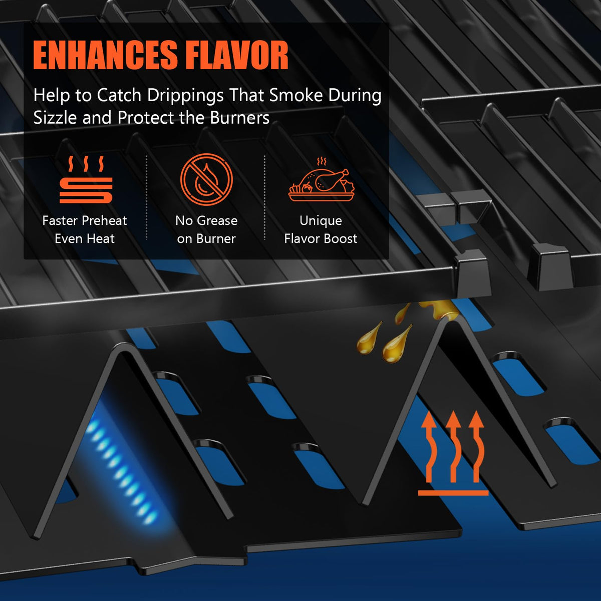 QuliMetal 20GA flavorizer bars provide durable, long-lasting performance for frequent grilling.