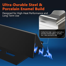 QuliMetal porcelain enamel flavorizer bars improve durability and heat retention.