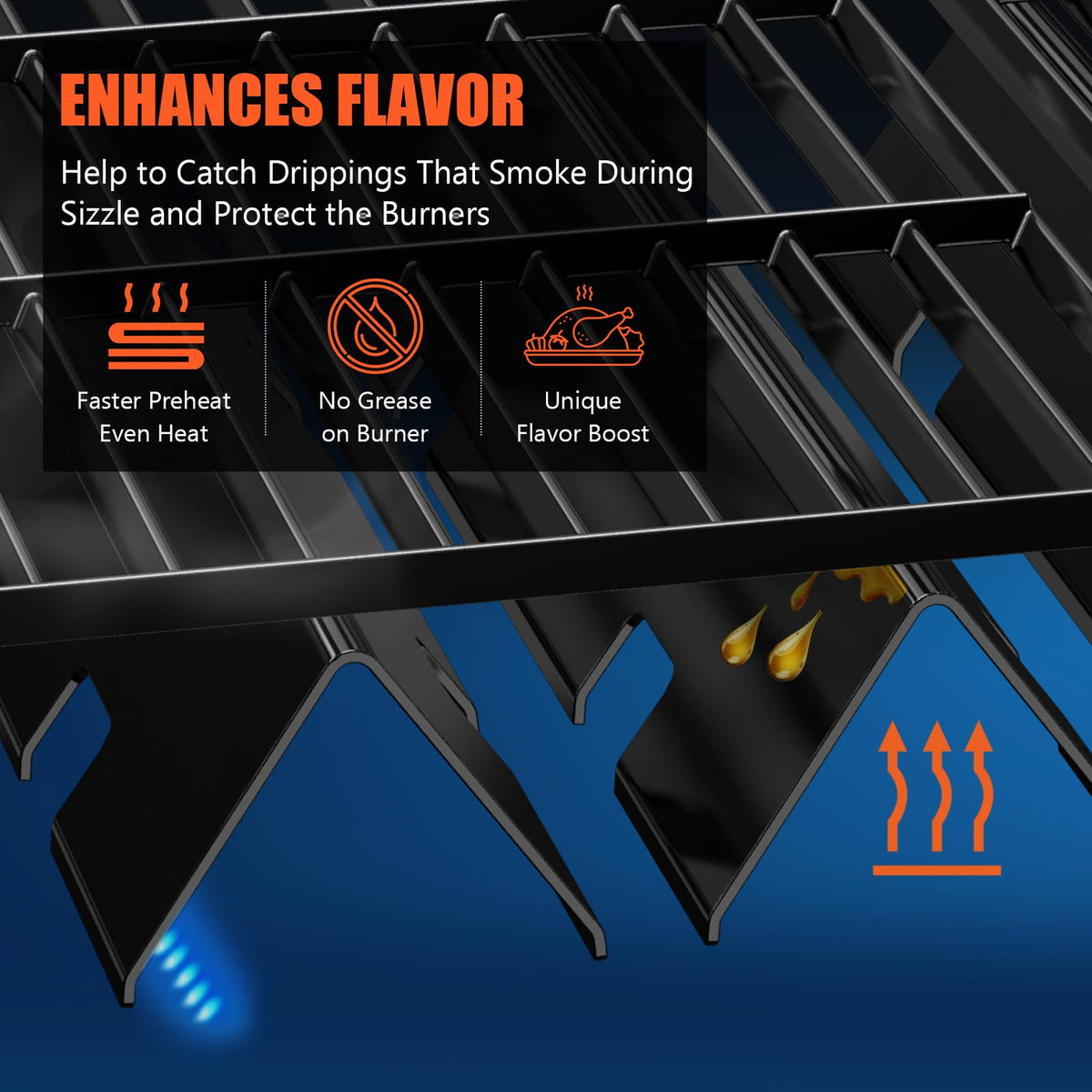 QuliMetal setup supports even heating across Weber Spirit 300/400 series.