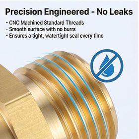 Attachment to sprinkler with Qulkws brass adapter demonstrates reliable water flow.