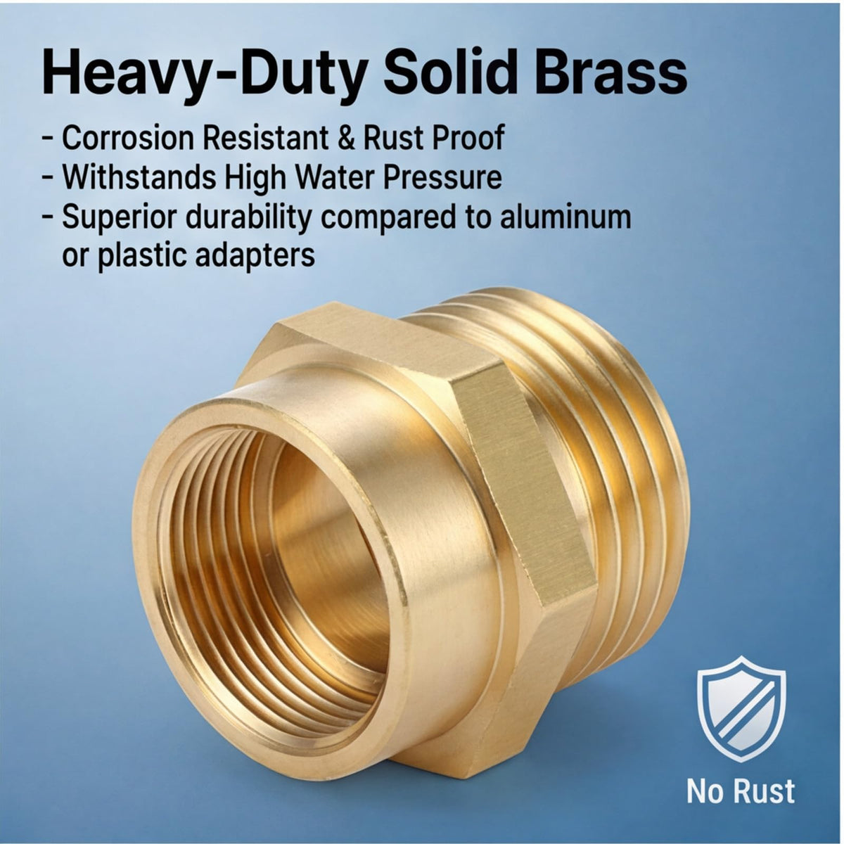 GHT to NPT conversion demonstrated for connecting a water pump.