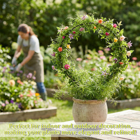 Qulkws iron trellis 37x25cm provides sturdy indoor-outdoor plant support