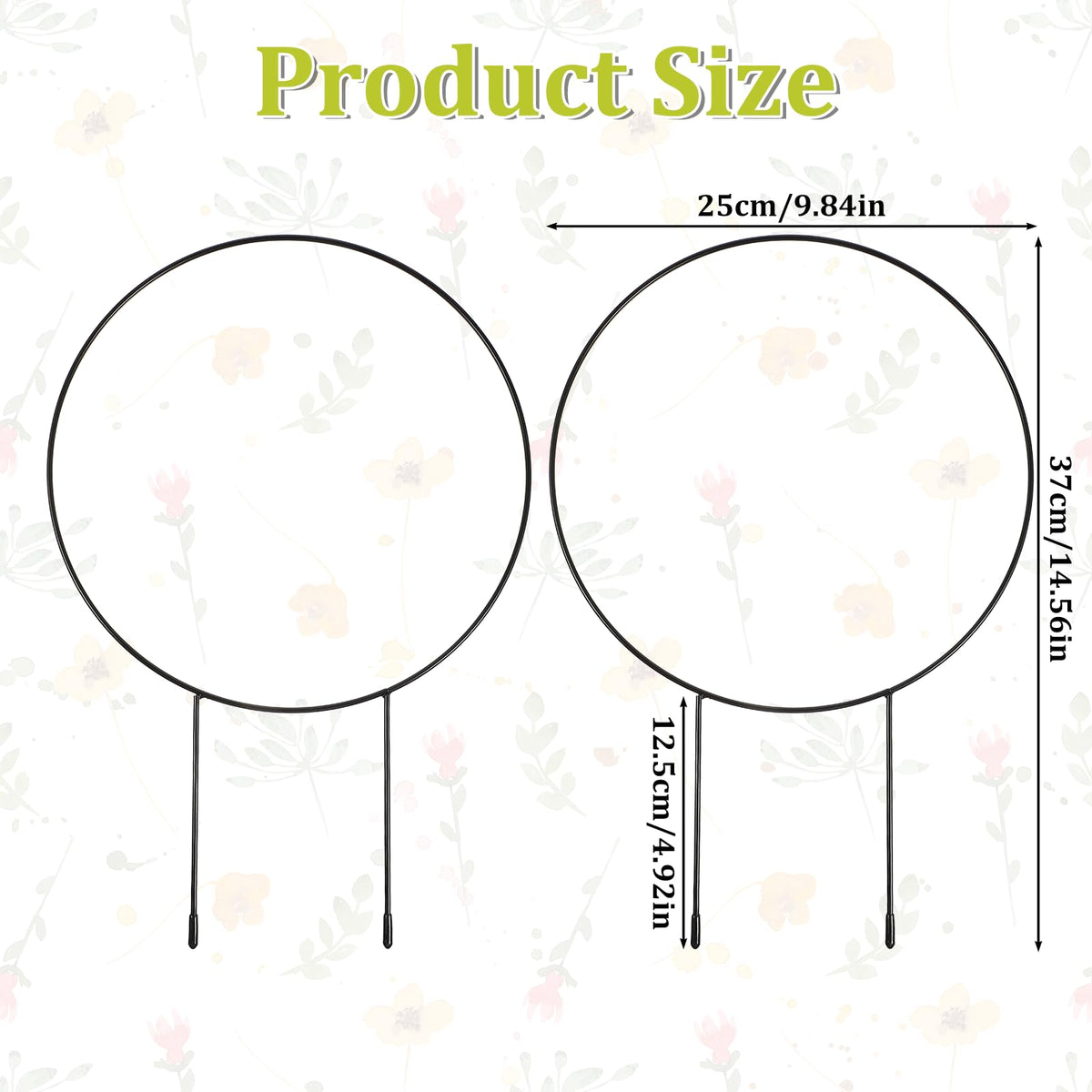 Qulkws small plant trellis with black coating for durability