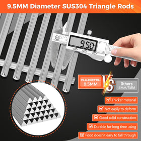 QuliMetal 9.5mm solid rods improve grill rigidity