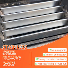 QuliMetal flavor bars installed on Spirit 700 grill protecting burners