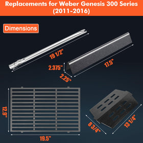 QuliMetal Genesis 300 burner tubes in 304 stainless promote steady blue flames.