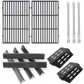 QuliMetal Genesis 300 cast iron grates deliver solid heat for superior searing.