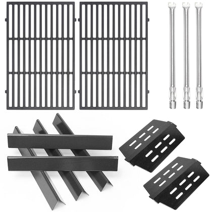 QuliMetal Genesis 300 cast iron grates deliver solid heat for superior searing.