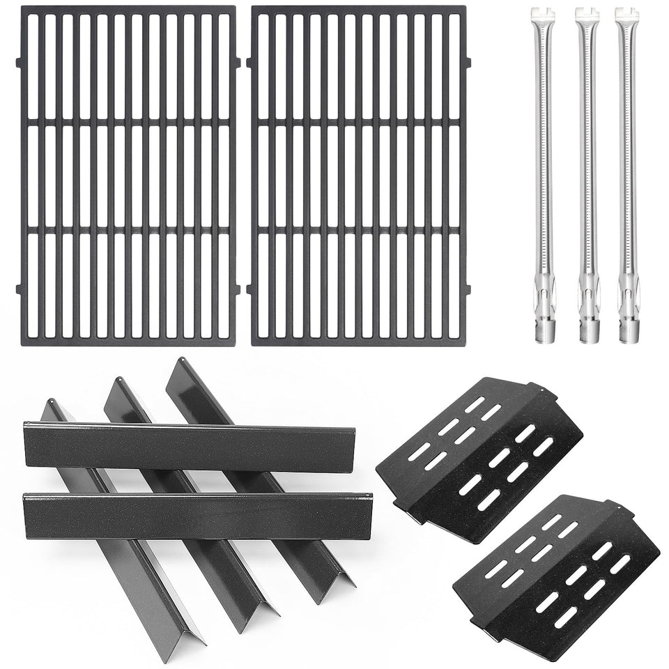 QuliMetal Genesis 300 cast iron grates deliver solid heat for superior searing.