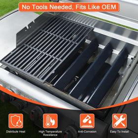QuliMetal Genesis 300 durable stainless burner parts resist corrosion and chipping.