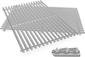 QuliMetal Genesis 300 grates side-by-side show durable stainless steel for lasting grilling.