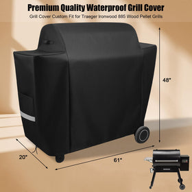 QuliMetal 600D oxford fabric guard shields grill from weather and fading