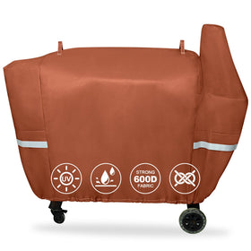 QuliMetal grill cover for Pit Boss Austin XL, front view, secure fit and rain protection