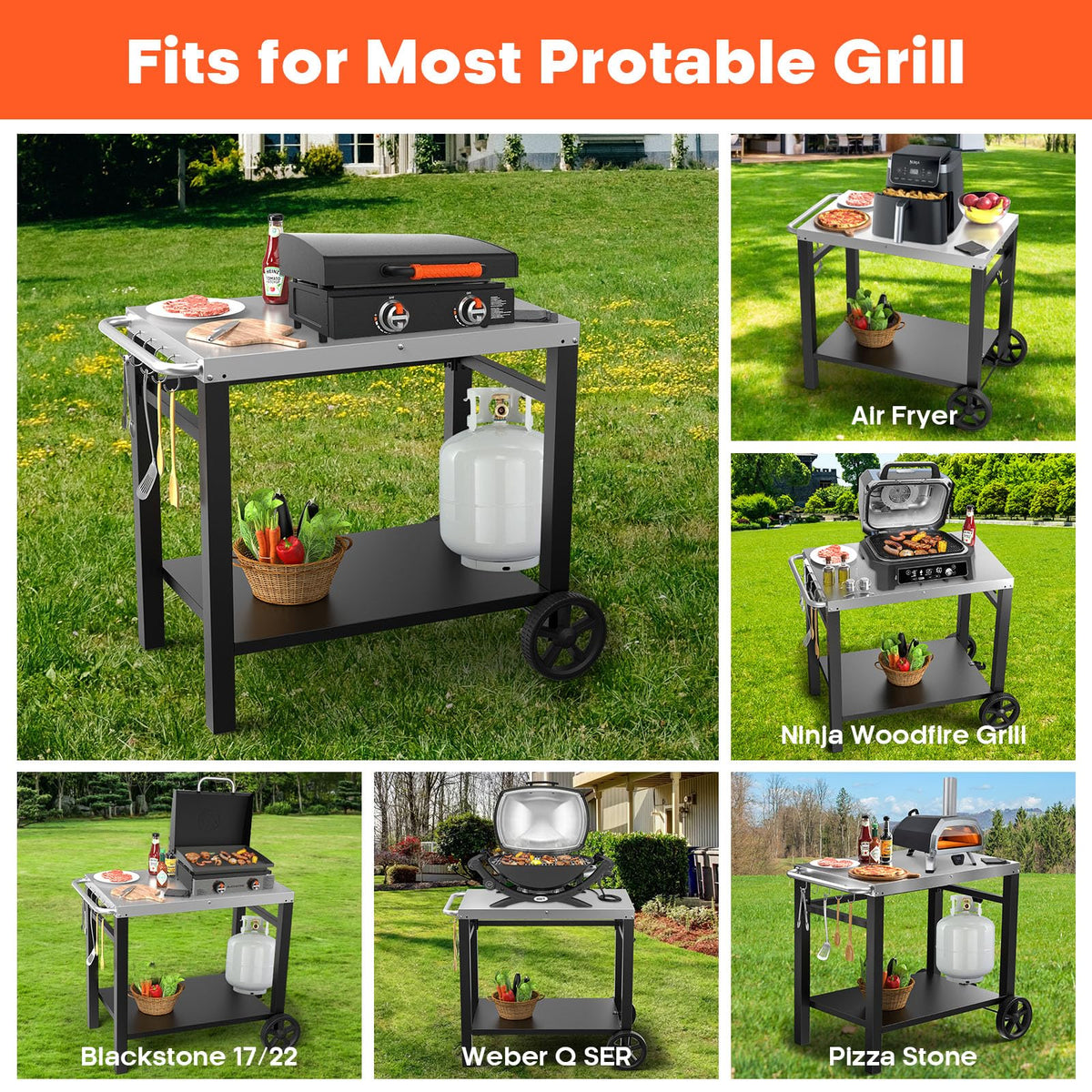 QuliMetal sturdy base frame supporting stable cooking