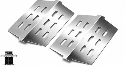 QuliMetal heat deflector Genesis 300 front view promotes even heat distribution