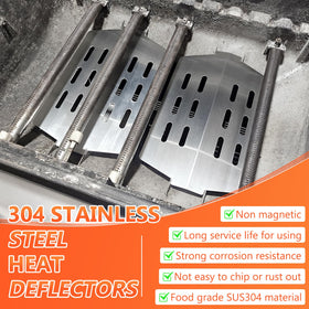 QuliMetal SUS304 heat deflector Genesis 300 pack shows two-piece set