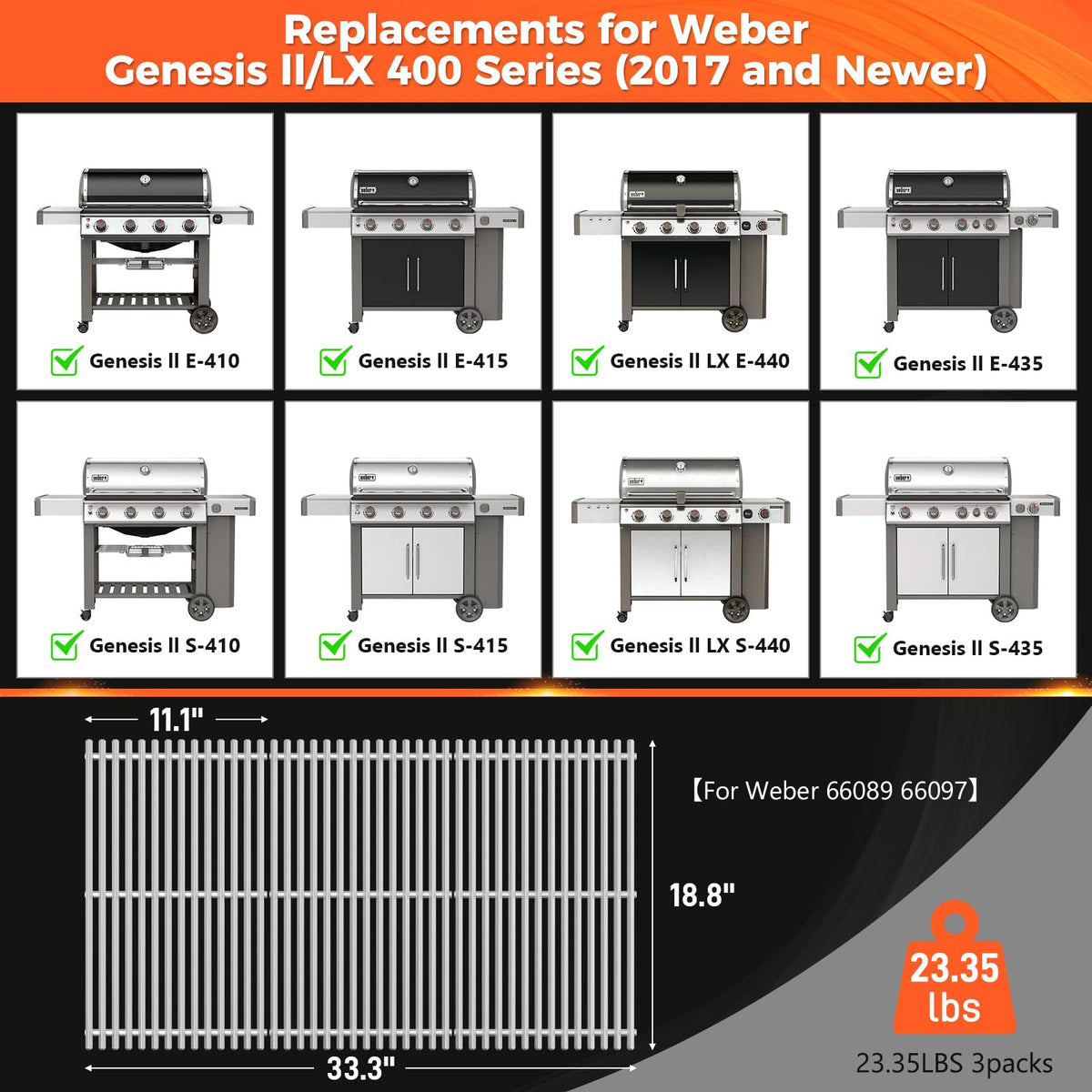 QuliMetal SUS304 non-magnetic stainless steel grates for durability