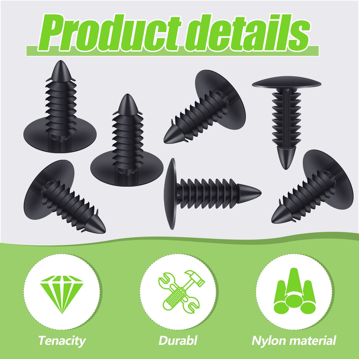 Qunclay 1/4 inch hole rivets sized for outdoor furniture.