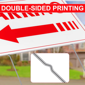 Qunclay guest parking sign with sturdy stakes for events
