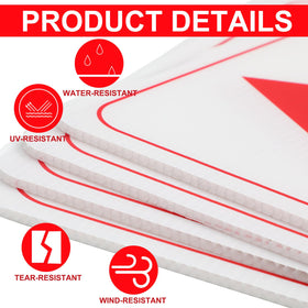 Qunclay outdoor parking sign in corrugated plastic red for durability