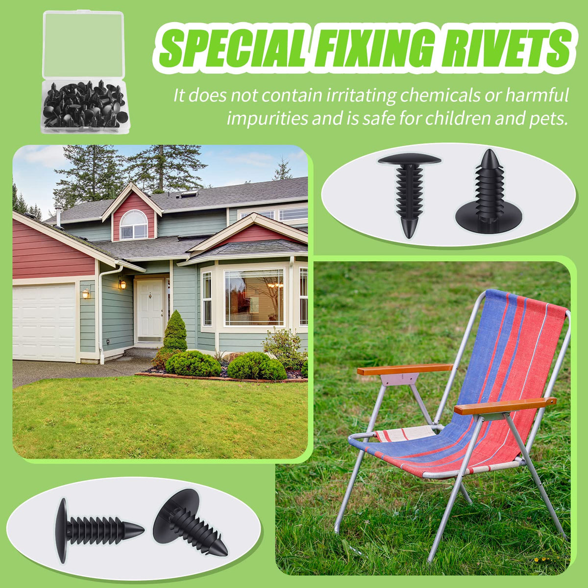 Qunclay reusable plastic rivets offer durable, lightweight replacement parts.