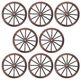 Qunclay wagon wheel wall decor showcases vintage charm for living rooms.