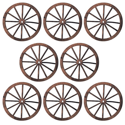 Qunclay wagon wheel wall decor showcases vintage charm for living rooms.