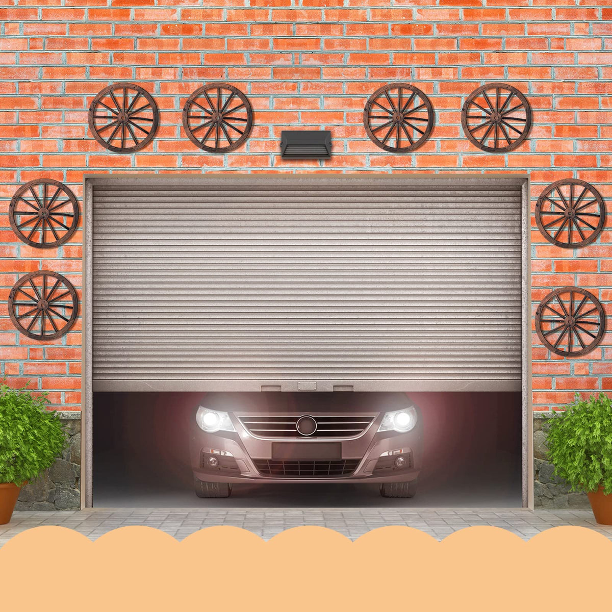 Qunclay old western art wheels create versatile wall art displays.