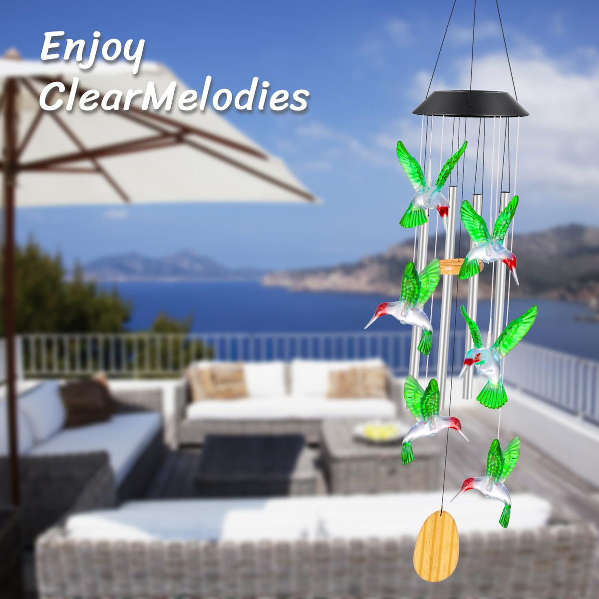 QUNPON solar wind chime is a thoughtful mom or grandma gift.