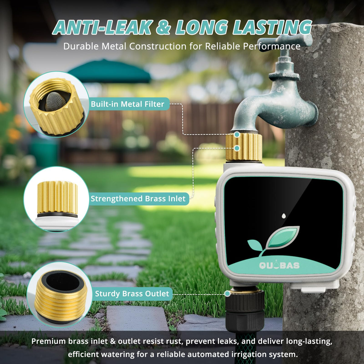 QUOBAS rain delay function to prevent overwatering during rain