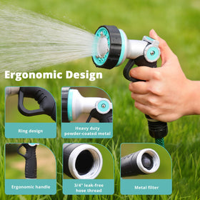 QUOBAS slip-resistant grip reduces hand fatigue while watering.