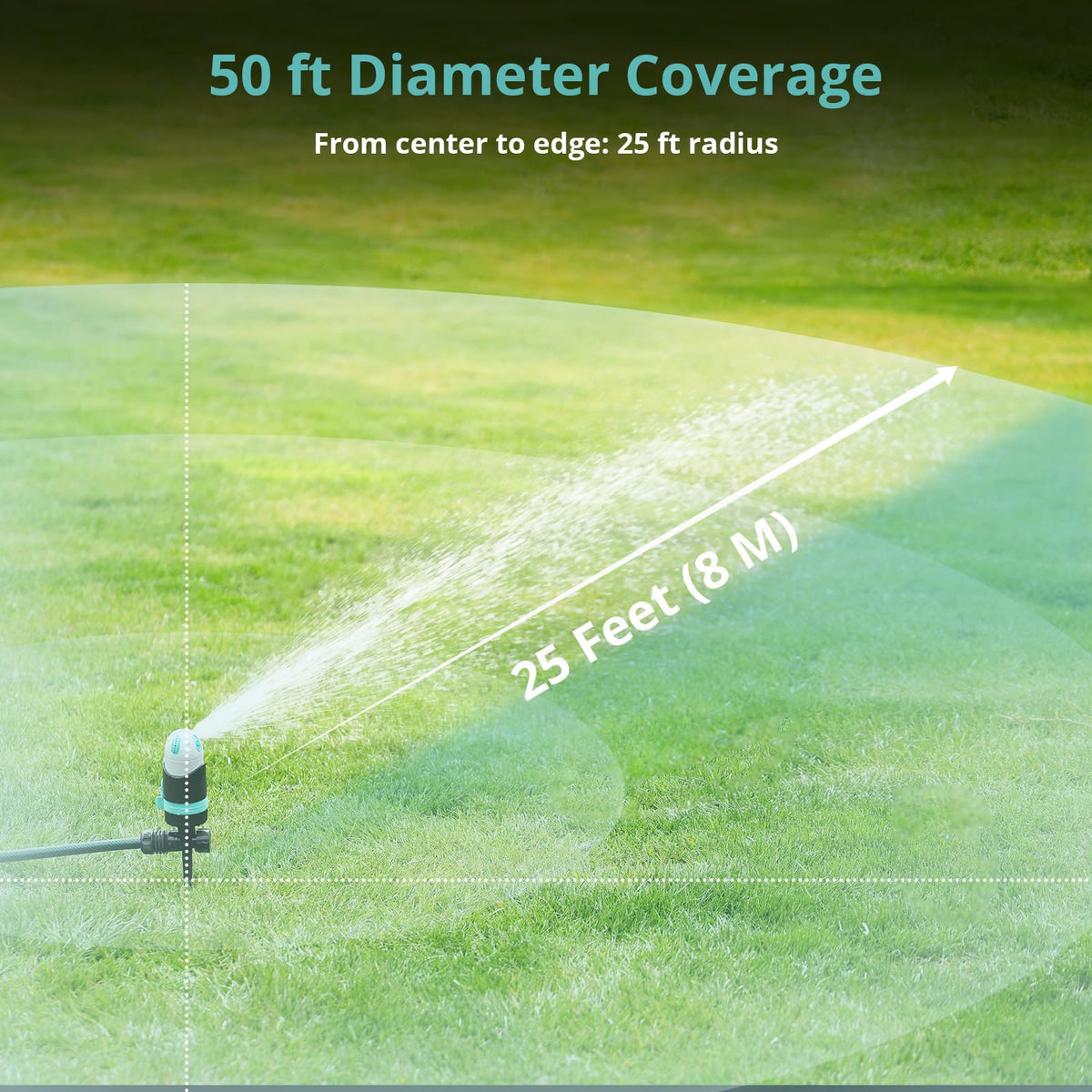 QUOBAS sprinkler-built-in-filter: reduces clogs for consistent water flow.