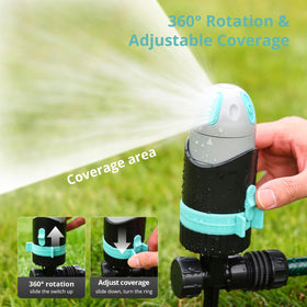 QUOBAS sprinkler-heavy-duty-spike: stable setup on uneven soil.