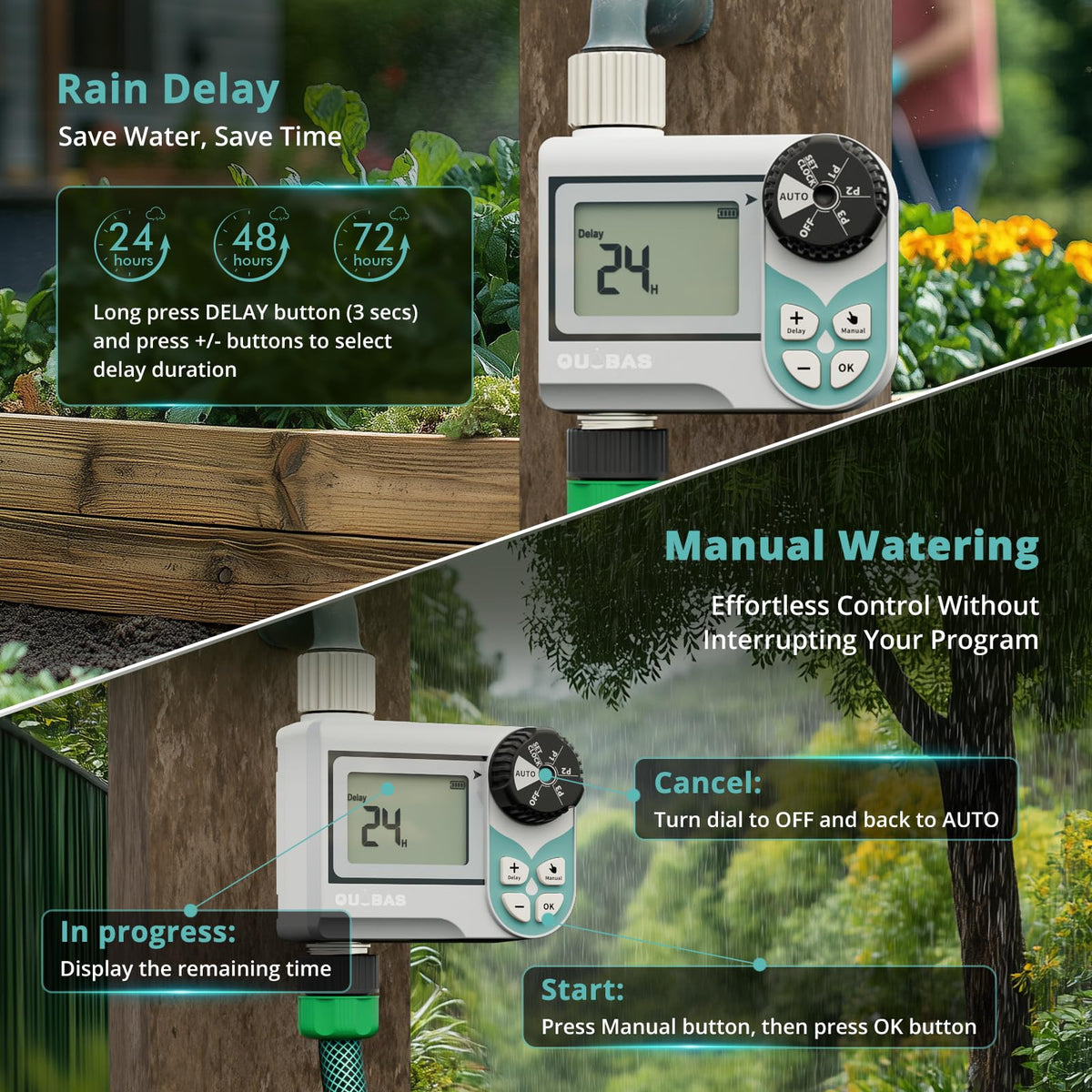 QUOBAS tool-free installation enables quick hose attachment
