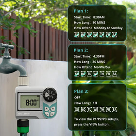 QUOBAS weatherproof IP54 housing protects timer outdoors
