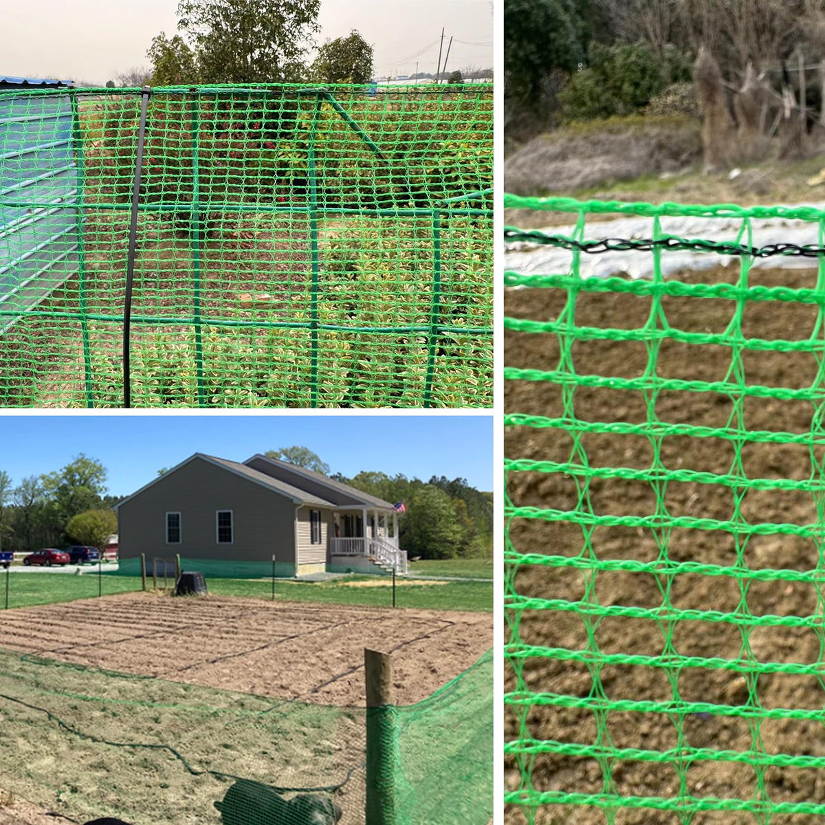 Quobiad Garden Fence easy-installation with posts and zip ties.