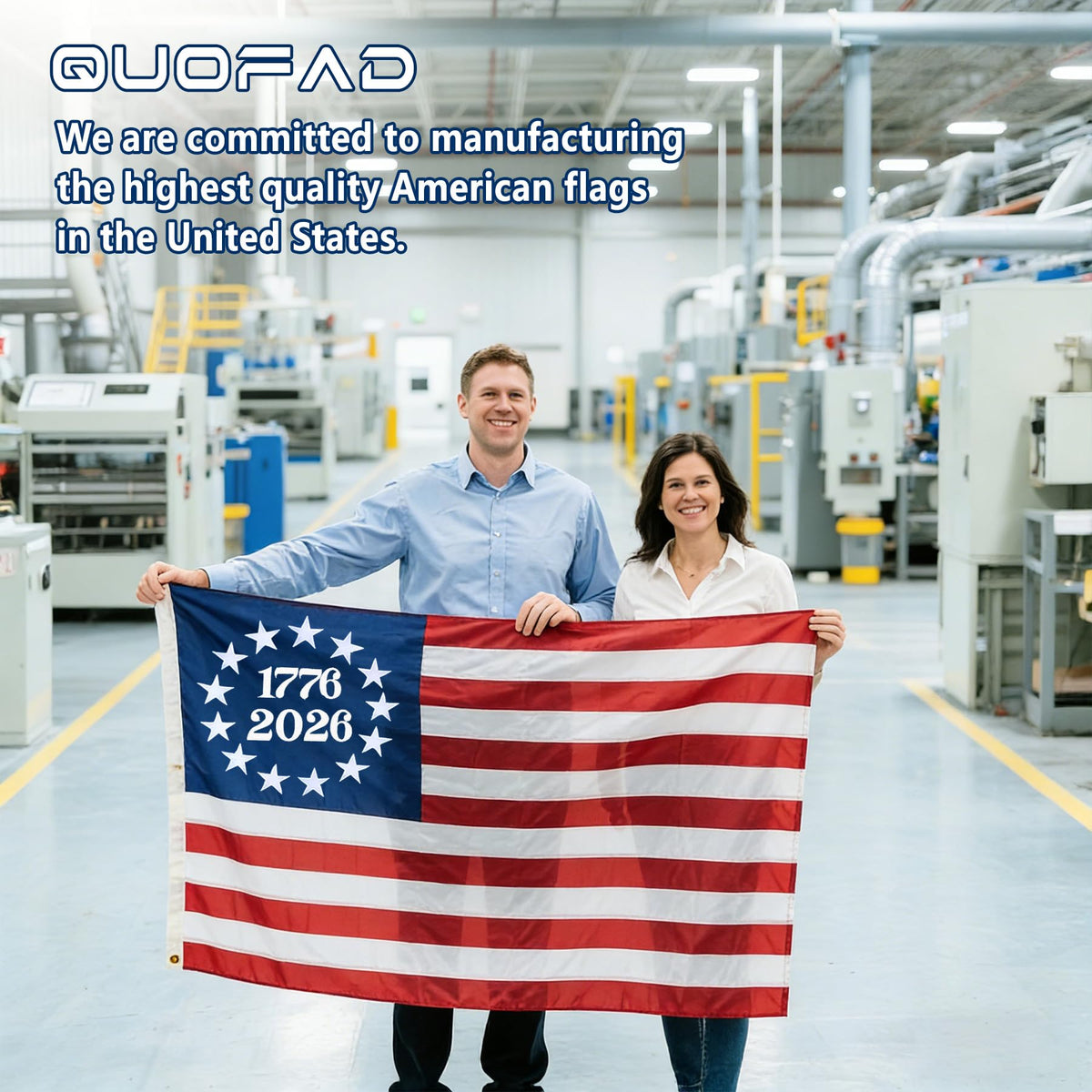 QUOFAD-made-in-USA flag delivers sharp colors on 3x5 ft flagpoles