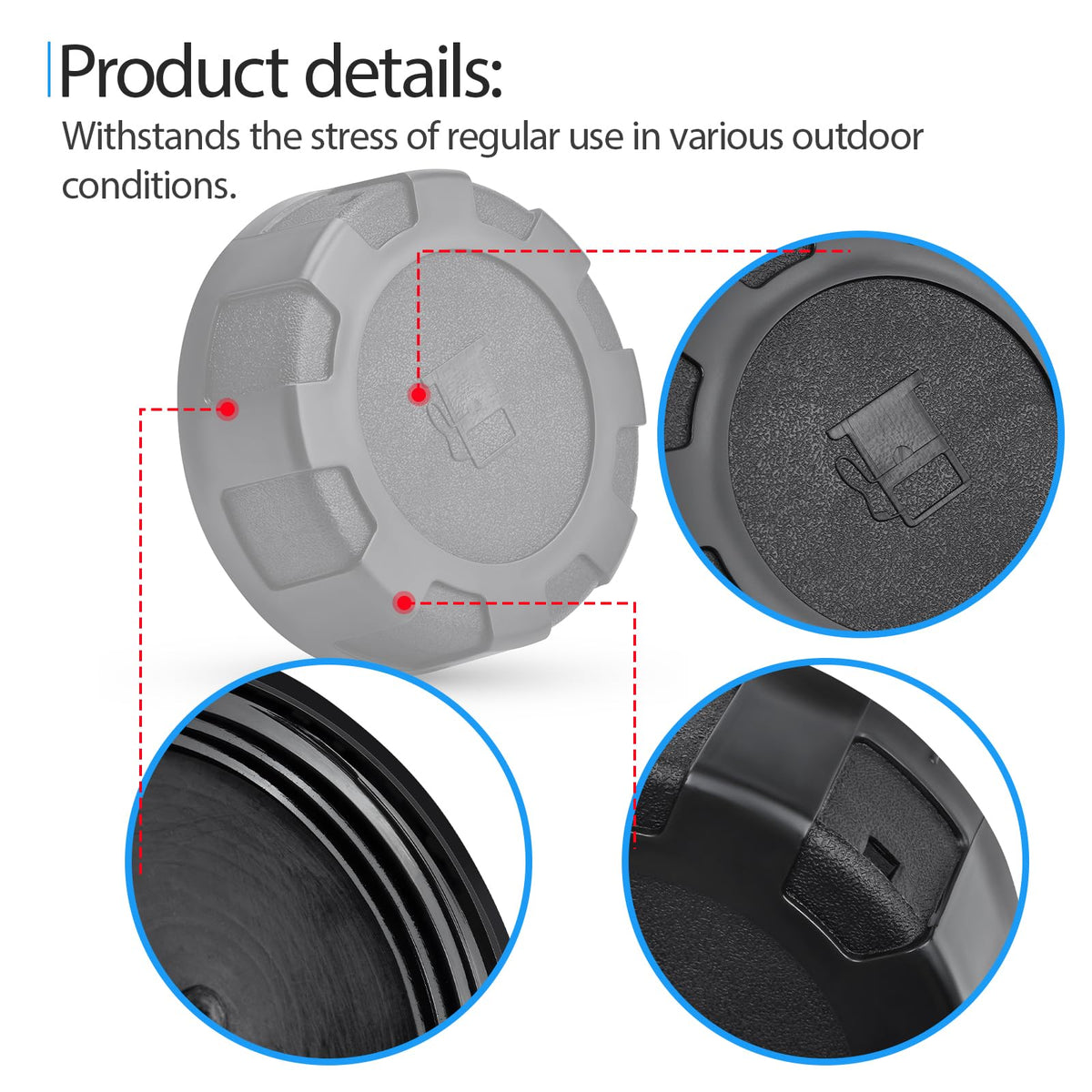 Quorlentia fuel cap fit for Z-Master Time Cutter and commercial mowers