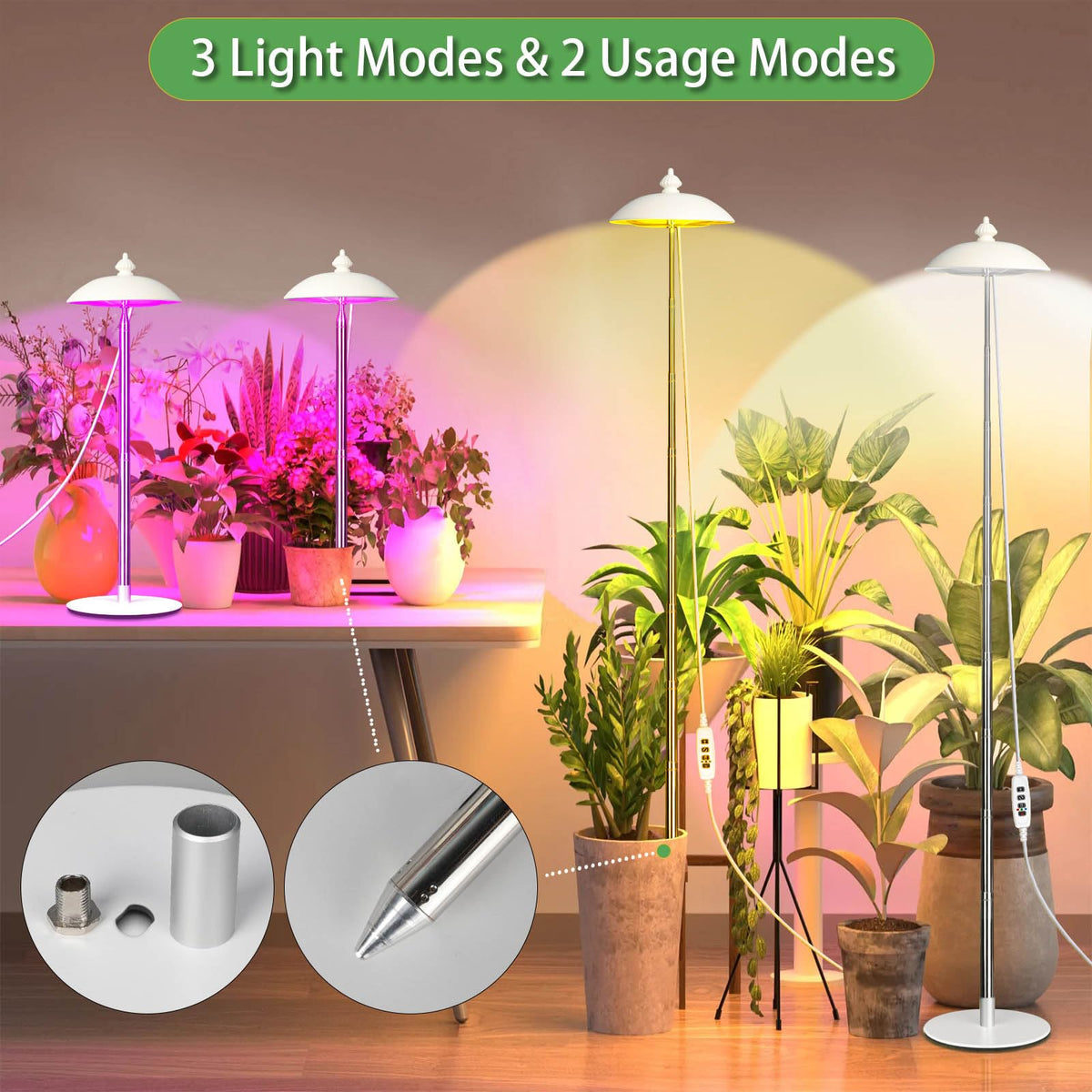 Quplavo 48 LED beads deliver bright, even plant illumination.