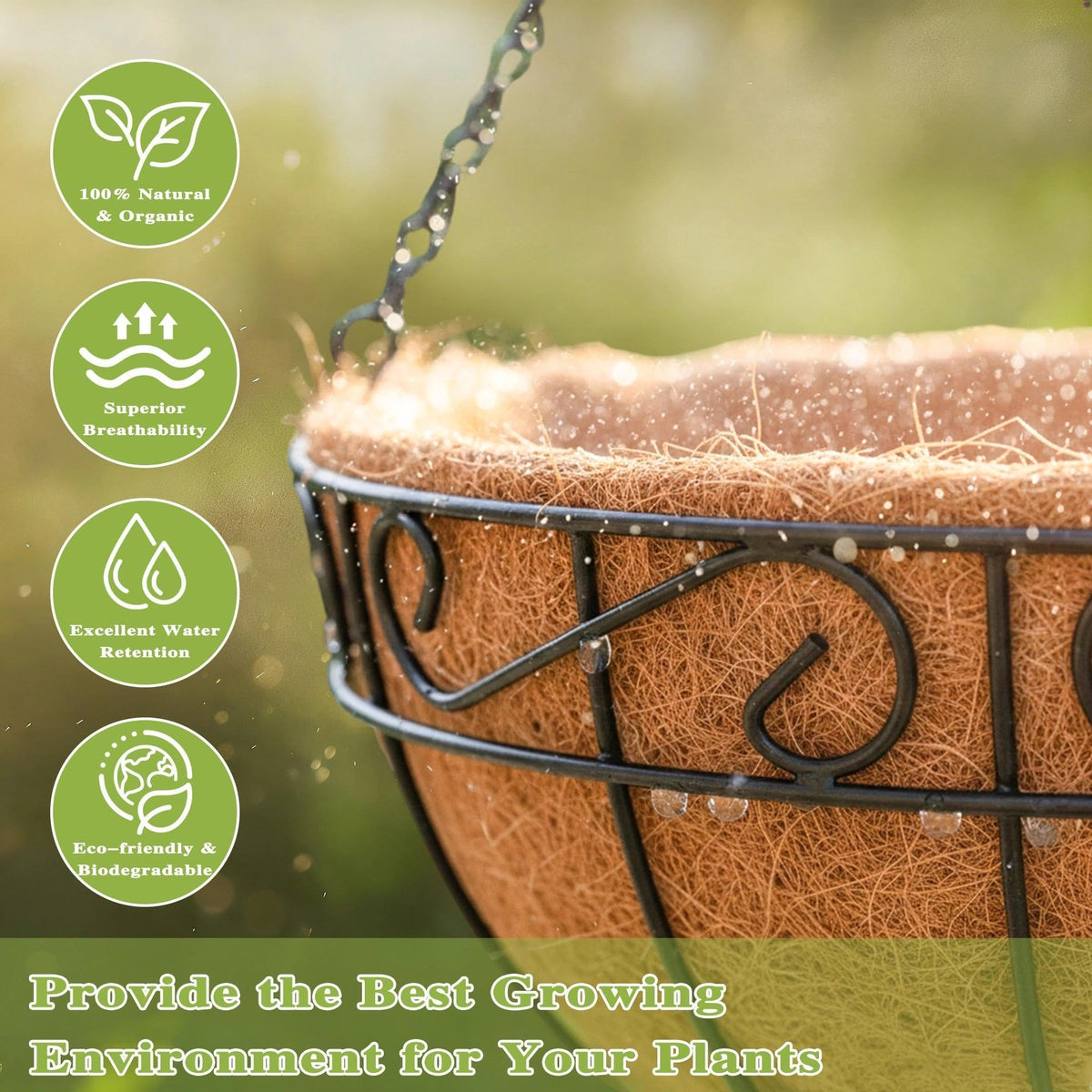 Qusuxi water-retaining lining helps flowers stay hydrated in sun
