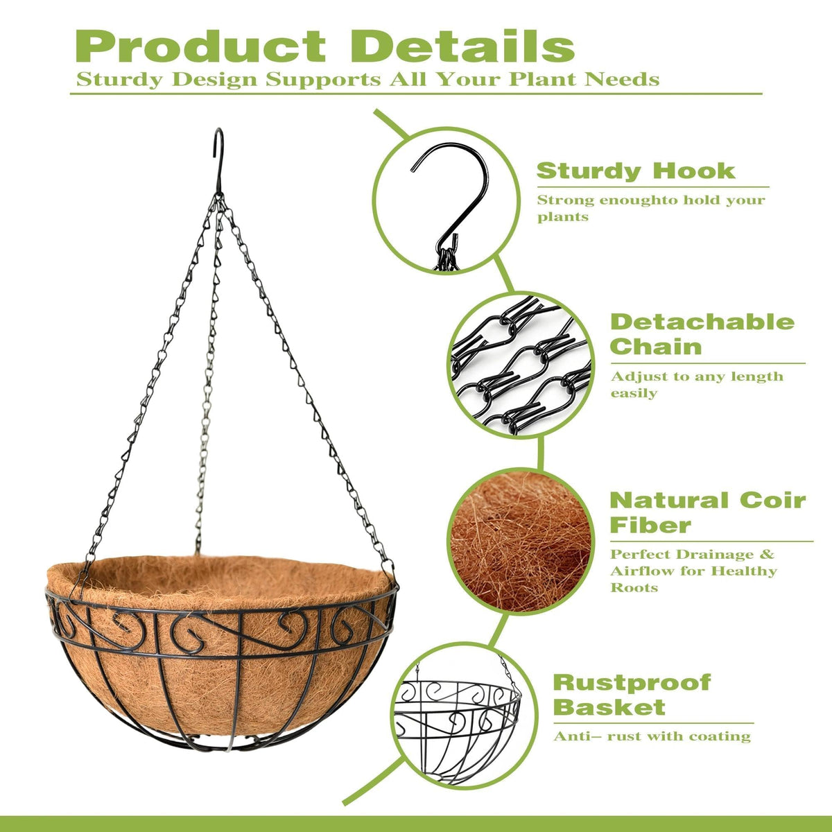 Qusuxi outdoor hanging planters in porch setting highlight rustic charm.